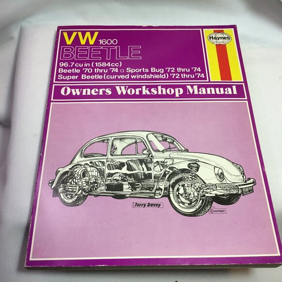 Haynes Owners Workshop Manual Vw 1600 Beetle 1970 thru 74 Sports Bug & Super Bug - Picture 1 of 7